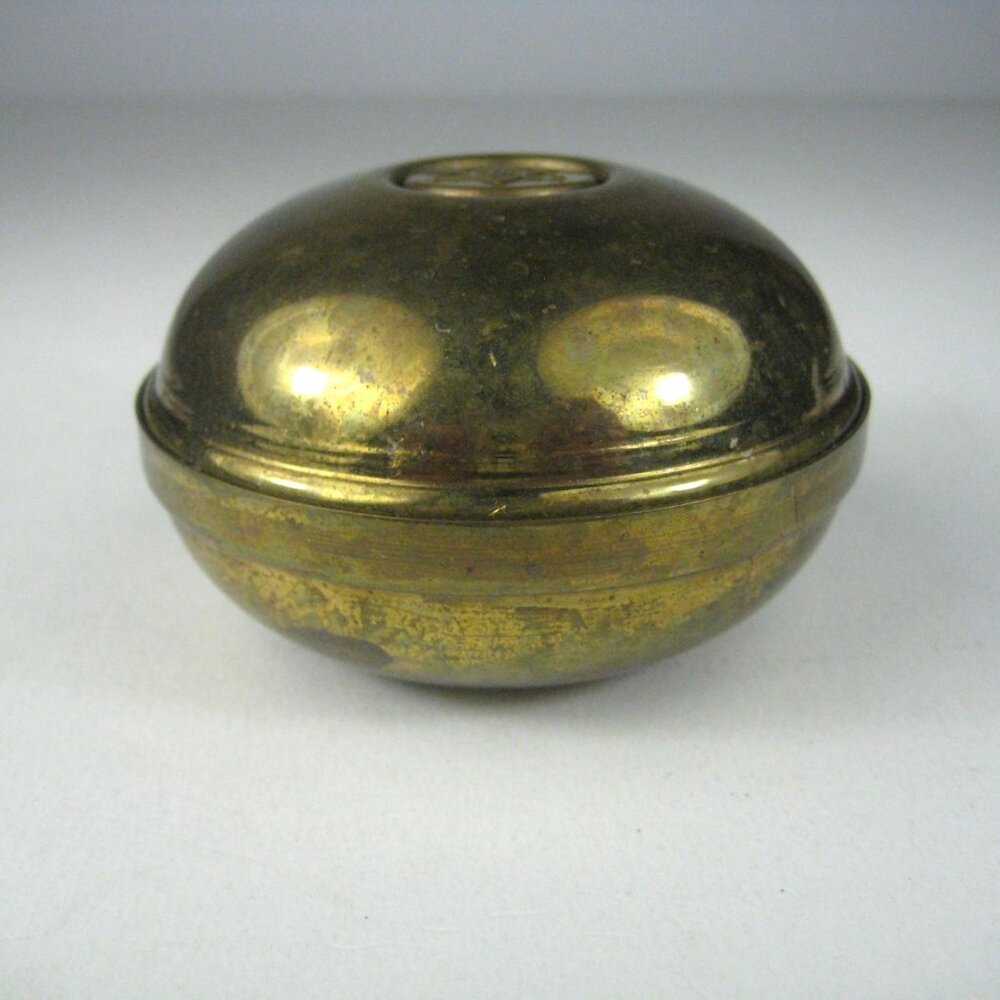 Brass Travel Jewish Candle Holder Star Of David Compact Round Lid Israel